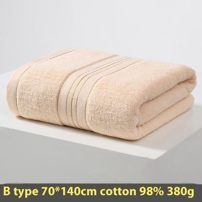 Pure Cotton Bath Towel 70×140cm | Single or Twin Pack | Blue, Yellow & Coffee