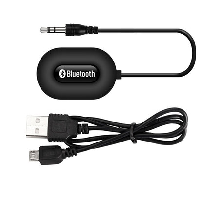 Bluetooth 3.0 Audio Receiver Adapter | 3.5mm AUX Wireless Streaming | Black