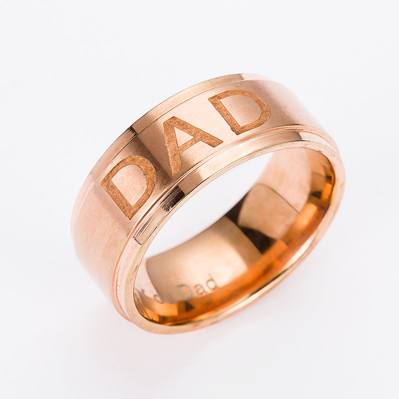 Geometric Titanium Steel Ring | Black, Gold & Rose Gold | Sizes 6–12