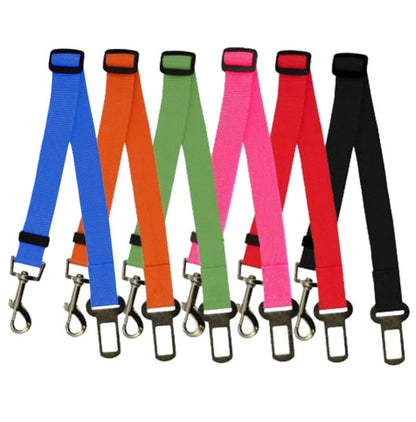 Pet Car Seat Belt Safety Lead | Adjustable Nylon Dog Travel Tether