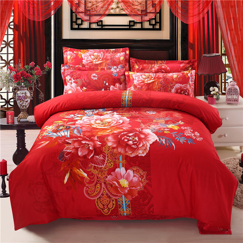 Cosy Printed Microfibre Bedding Set – 4-Piece Duvet Cover & Pillowcase