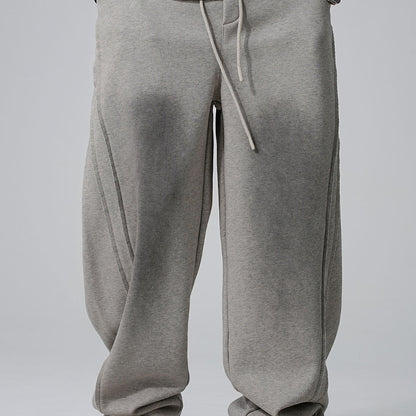 Men's Fleece-Lined Distressed Knit Sweatpants | Straight Leg S-2XL