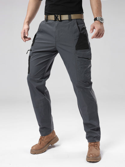 Men's Windproof Casual Cargo Trousers | Cotton Stretch Outdoor Pants