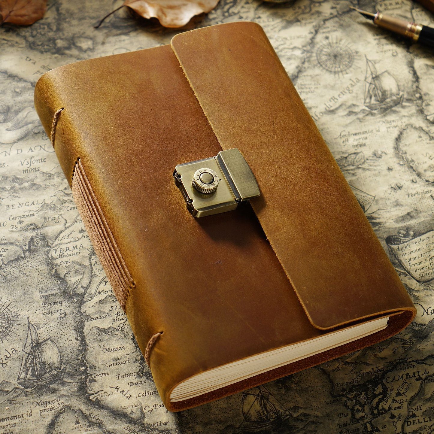 Genuine Cowhide Leather Notebook | Vintage Retro Journal | A5, A6, A7