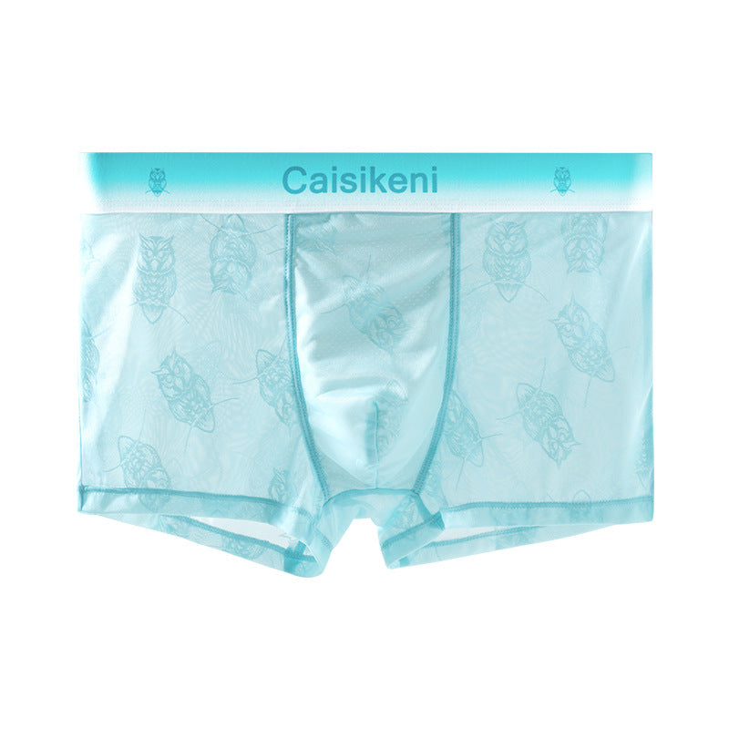 Men's Ice Silk Mesh Boxer Briefs – Quick-Dry Gradient Underwear