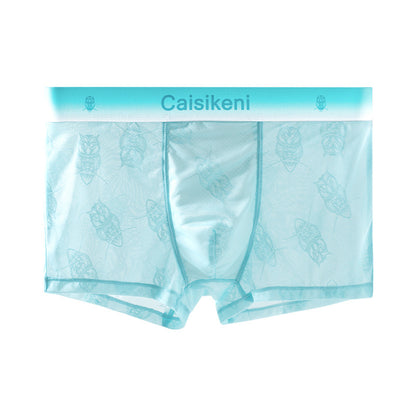 Men's Ice Silk Mesh Boxer Briefs – Quick-Dry Gradient Underwear