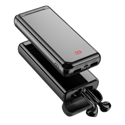 10,000mAh Power Bank with LCD Display – Portable Charger Red & Black