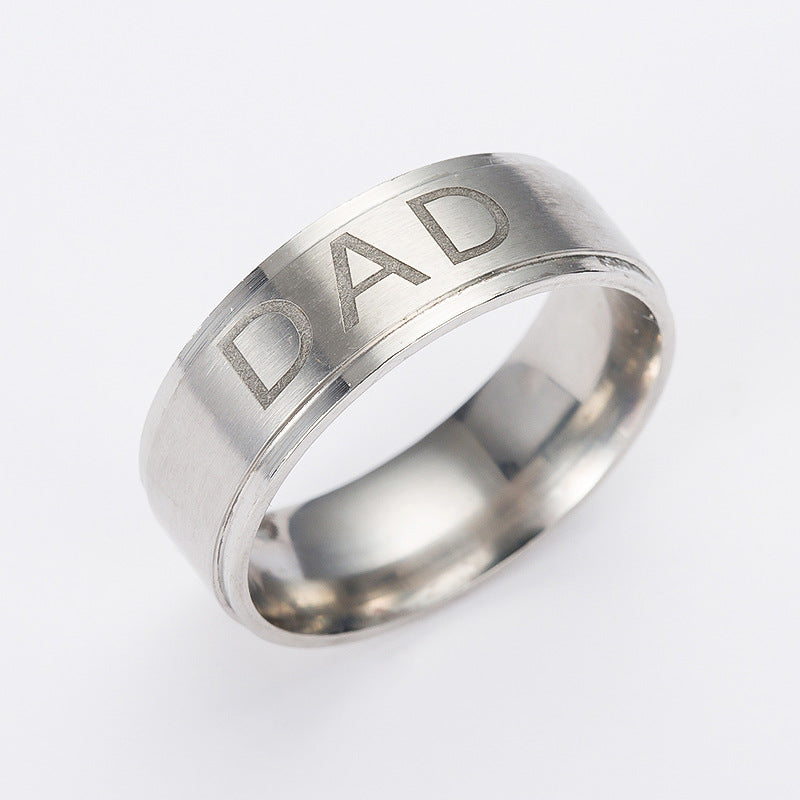Geometric Titanium Steel Ring | Black, Gold & Rose Gold | Sizes 6–12