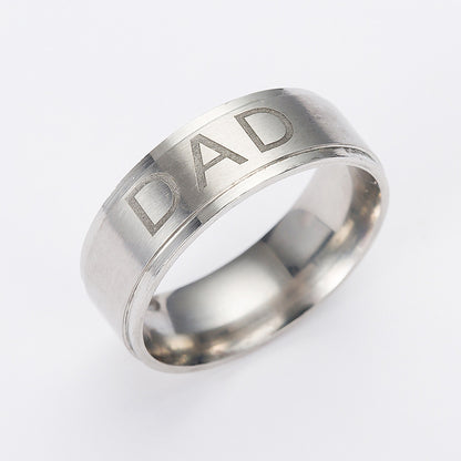 Geometric Titanium Steel Ring | Black, Gold & Rose Gold | Sizes 6–12