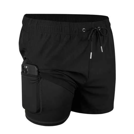 Men's Double-Layer Swimming Trunks | Lined Board Shorts S-XXL