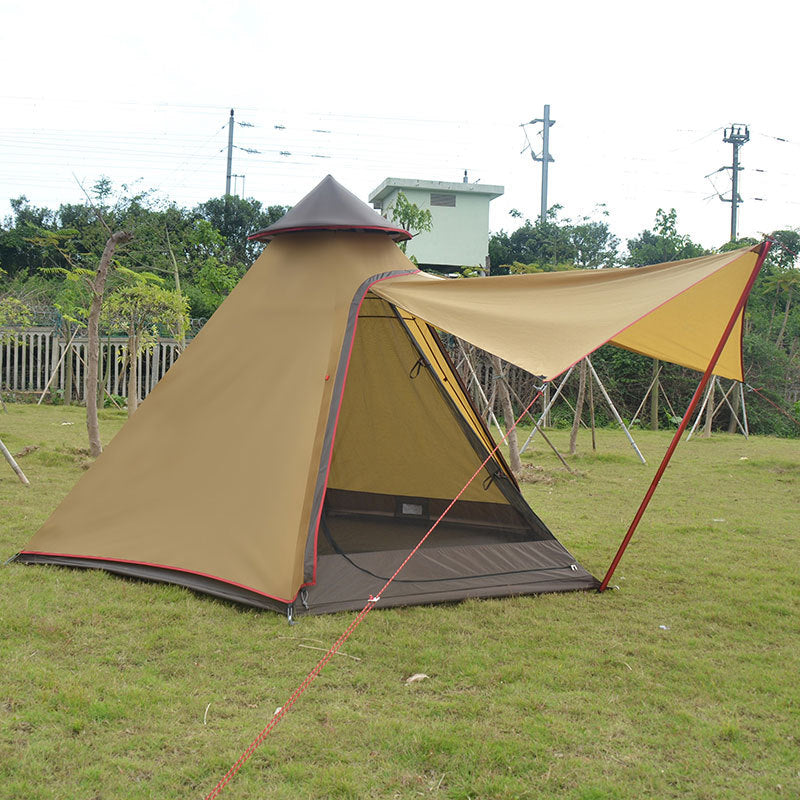 Large Bell Tent – 330×380×240cm Tipi-Style Camping Tent Aluminium Pole 3,000mm Waterproof Base