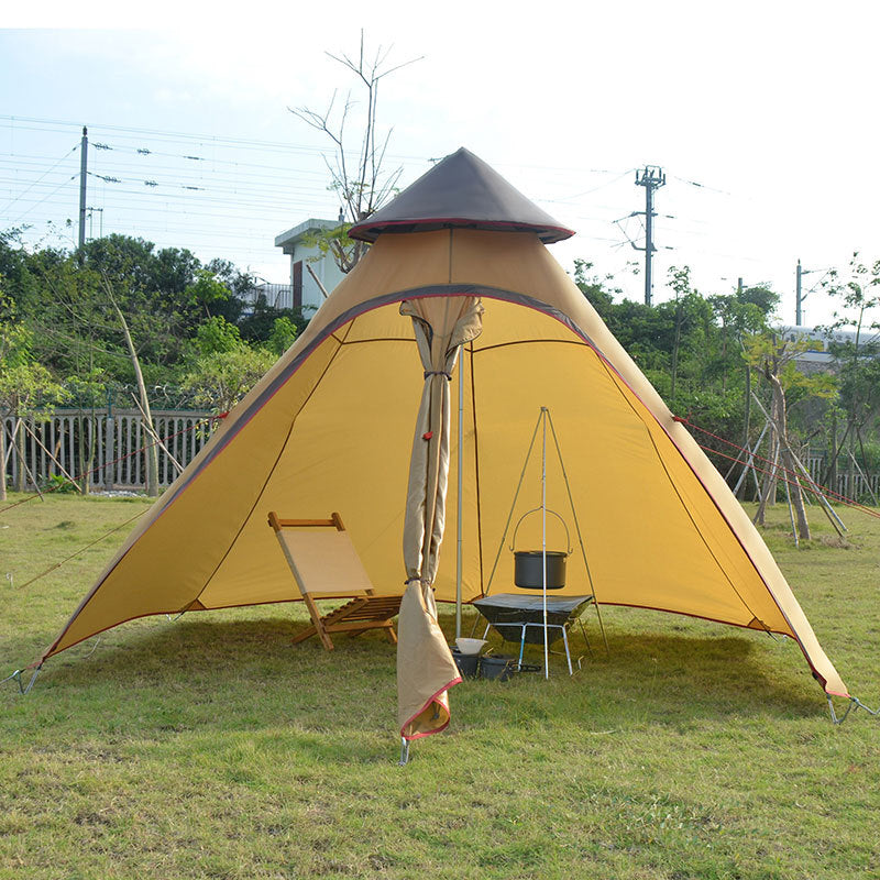 Large Bell Tent – 330×380×240cm Tipi-Style Camping Tent Aluminium Pole 3,000mm Waterproof Base