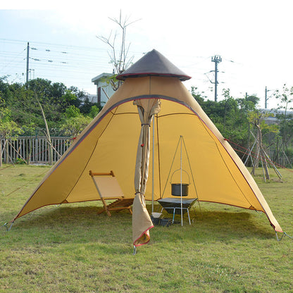Large Bell Tent – 330×380×240cm Tipi-Style Camping Tent Aluminium Pole 3,000mm Waterproof Base