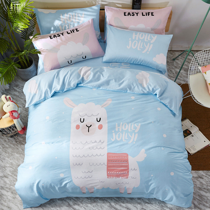 Cartoon Print Cotton Bedding Set 4 Piece | 32 Designs