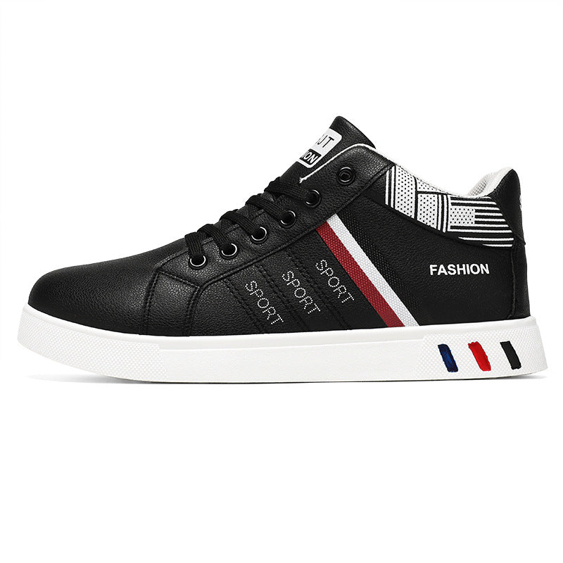 Men's Synthetic PU Mid-Top Lace-Up Trainers | EU 39-48
