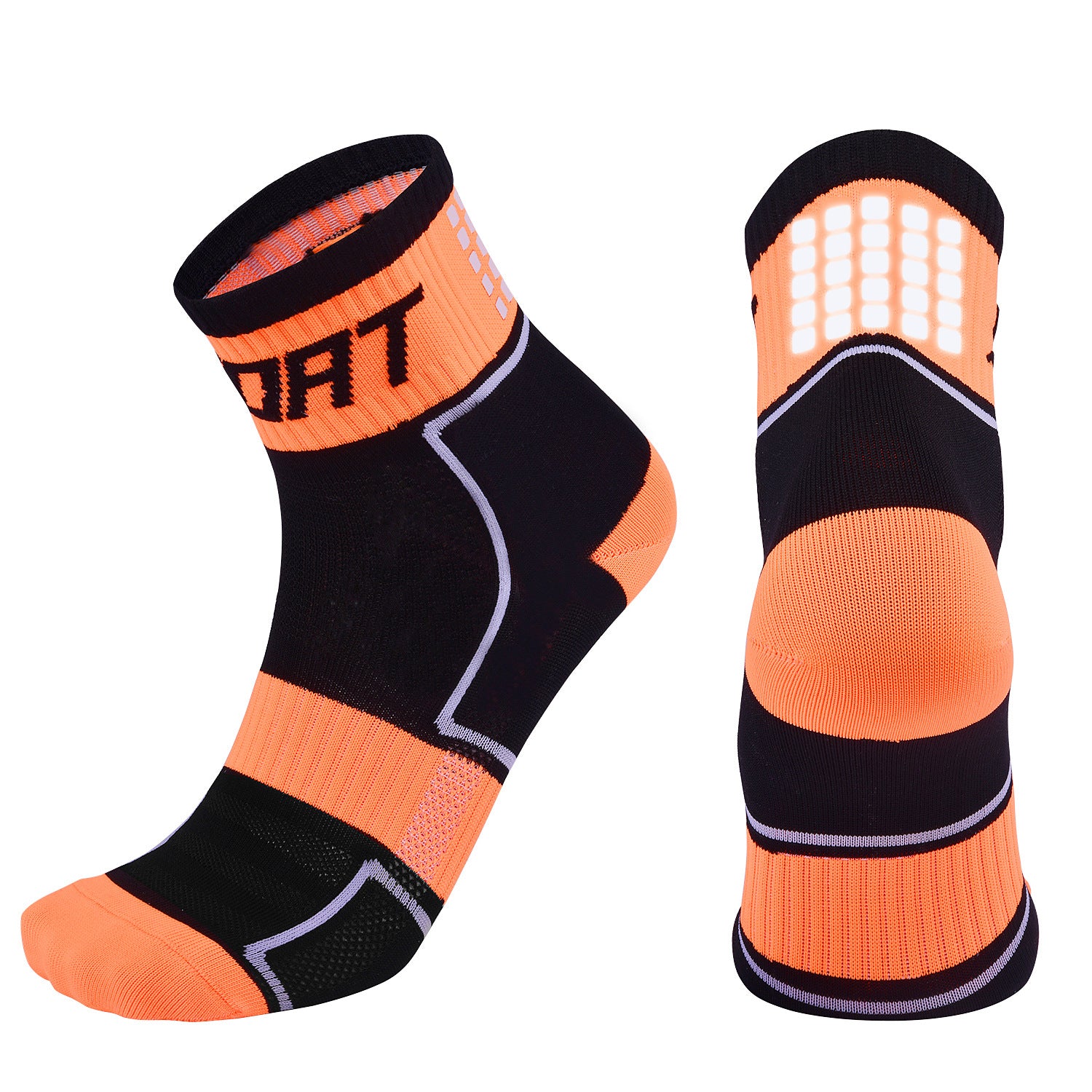 Reflective Nylon Cycling Socks – Breathable Anti-Friction Bicycle Socks