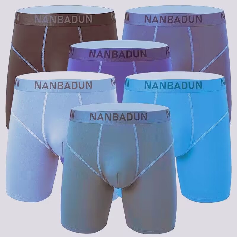 Men's Modal Sports Boxer Briefs – Mid-Waist Breathable 6 Colours