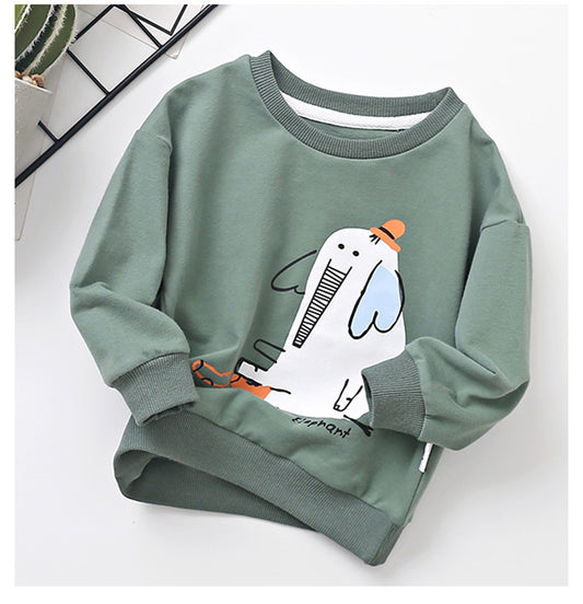 Children's 100% Cotton Long Sleeve Top | Soft Round Neck Kids Sweatshirt