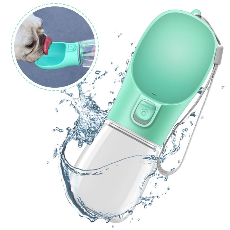 Portable Pet Water Bottle | Button-Press Dog & Cat Drinking Cup