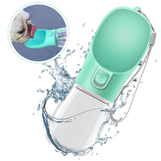 Portable Pet Water Bottle | Button-Press Dog & Cat Drinking Cup