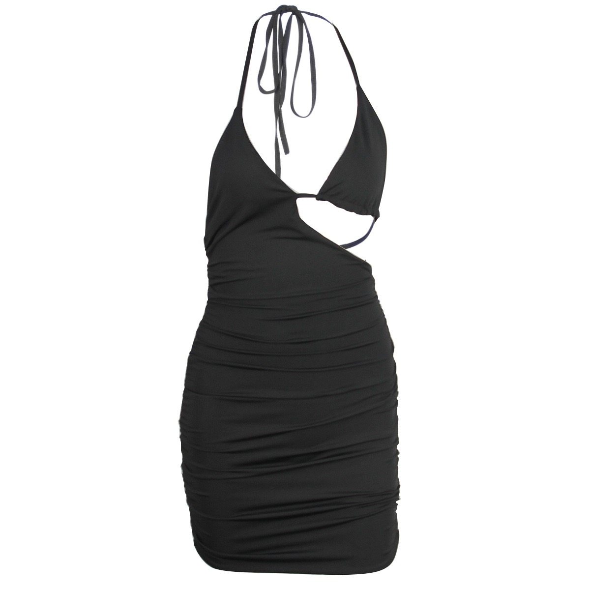 Women's Strapless Asymmetric Bodycon Mini Dress