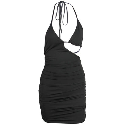 Women's Strapless Asymmetric Bodycon Mini Dress
