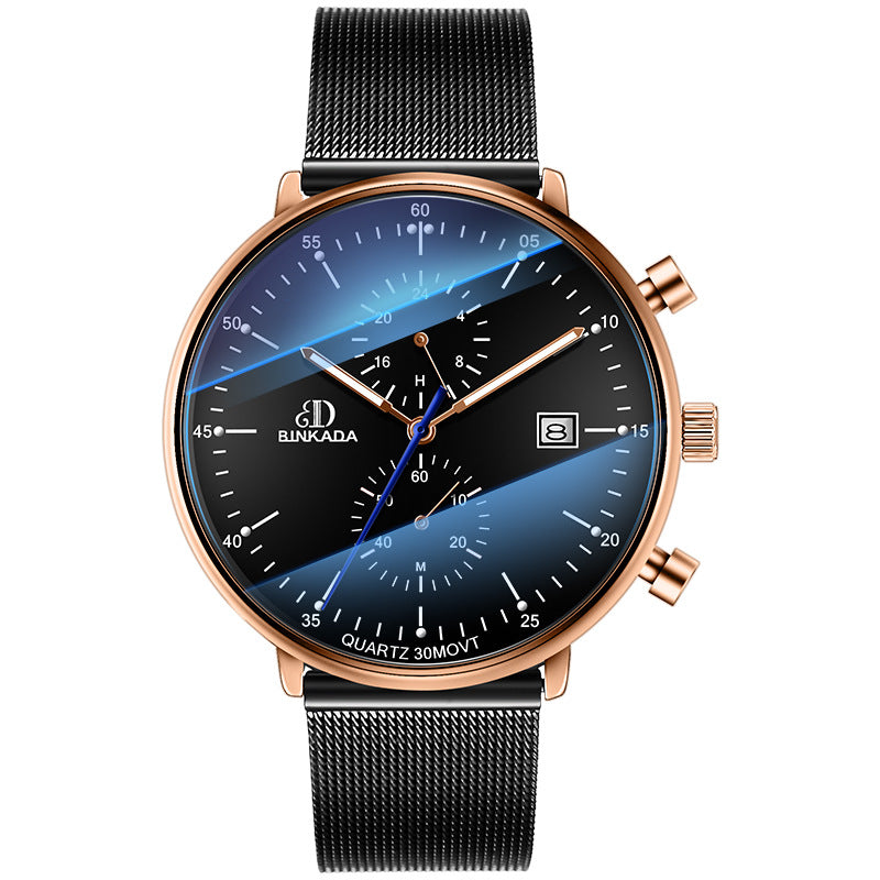 Men's Luminous Waterproof Sports Quartz Watch – 4 Styles