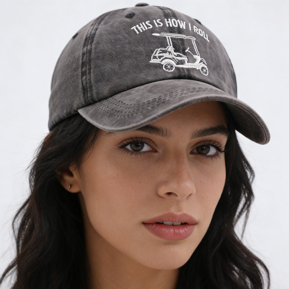 This Is How I Roll Golf Cart Baseball Cap | Funny Adjustable Unisex Hat