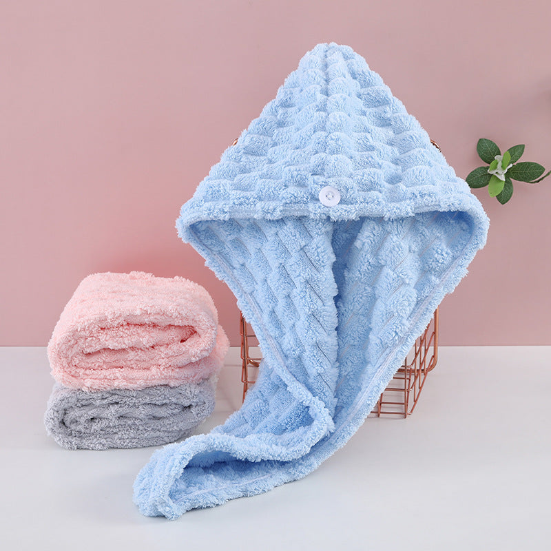 Coral Fleece Hair Drying Cap & Headscarf | Premium Velvet | 19 Colours