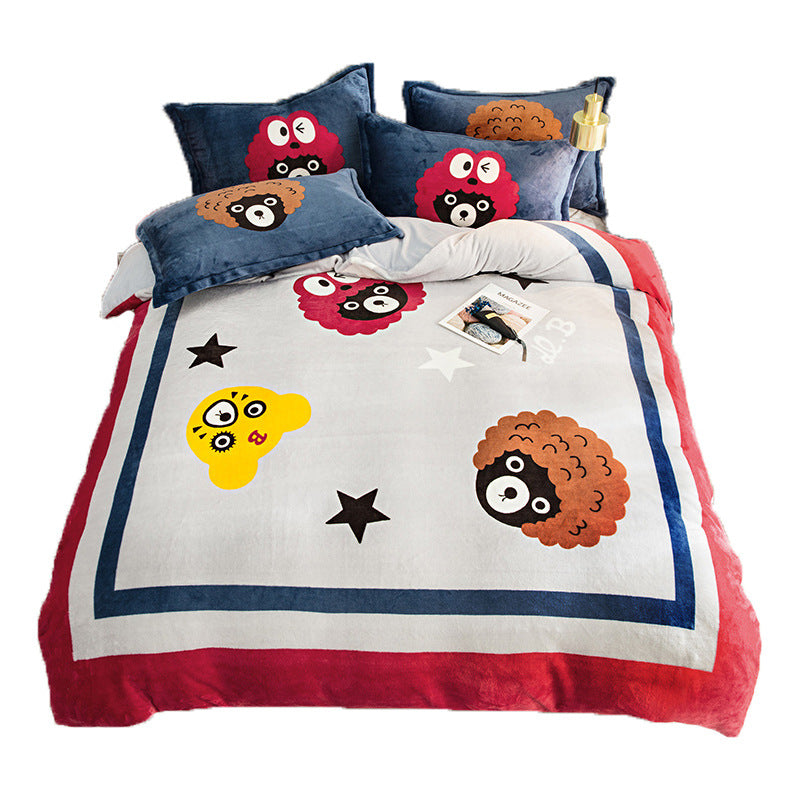 French Velvet Flannel Bedding Set | 4 Piece | 19 Prints