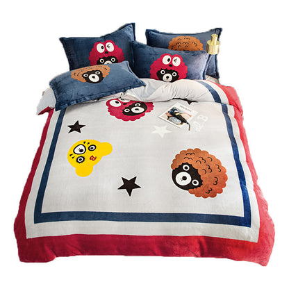 French Velvet Flannel Bedding Set | 4 Piece | 19 Prints