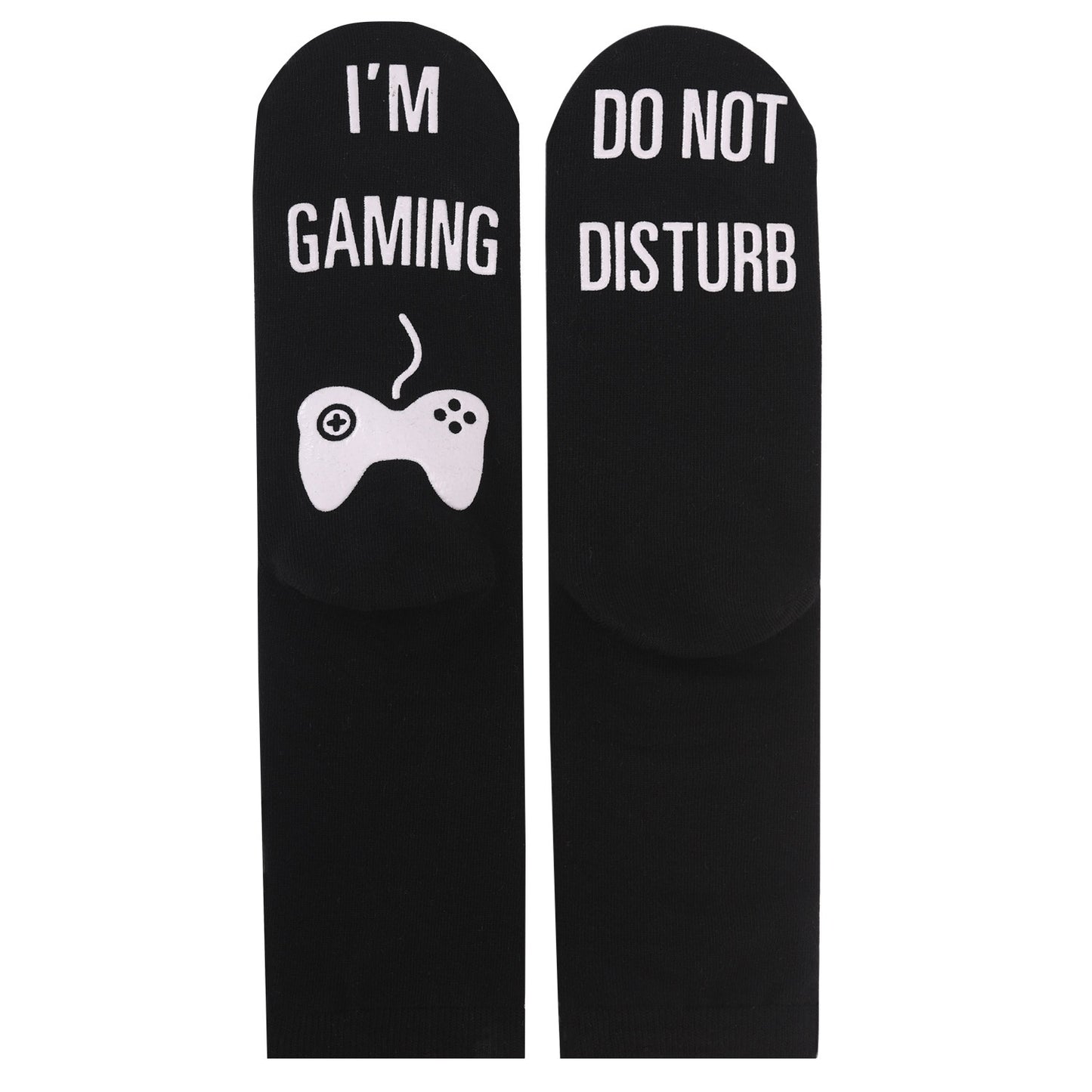 Men's Glow-in-the-Dark Letter Print Cotton Socks EU 44-49