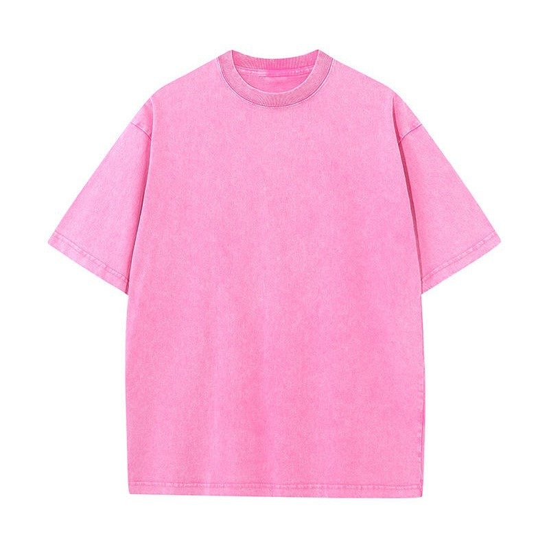 Men's Acid Wash Batik Crewneck T-Shirt | Drop Shoulder
