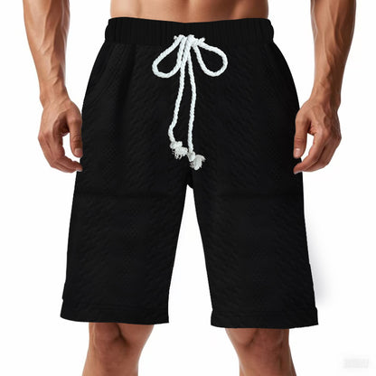 Men's Loose Fit Knitted Jacquard Shorts | Casual S-3XL
