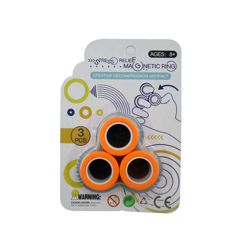 Magnetic Finger Rings Decompression Toy | Wearable Fidget Rings