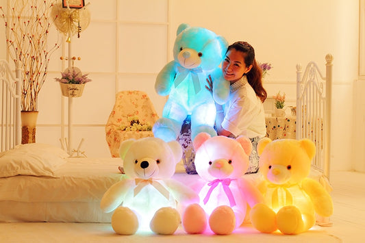 LED Light-Up Teddy Bear Plush Toy - Colour Changing Glow Bear for Kids