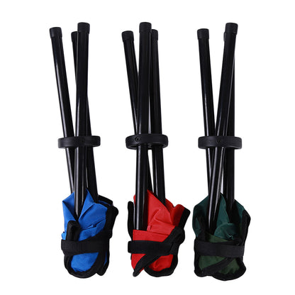 Folding Tripod Camping Stool – 100kg Load 600D Oxford Cloth Portable Fishing & Outdoor Chair Blue, Red & Green