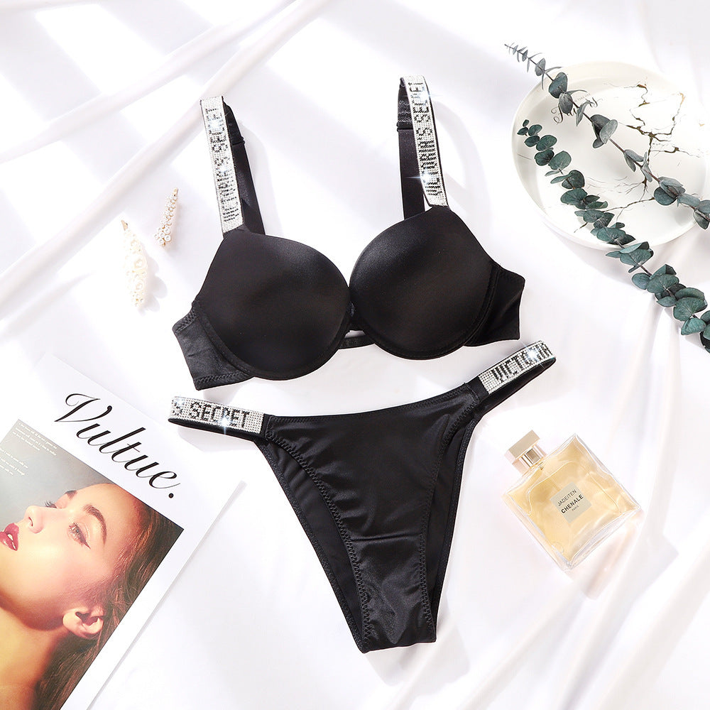 Diamante Embellished Bra and Knicker Set | 11 Colours