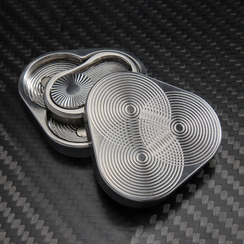 Stainless Steel Rotary Push Card Fidget Toy | Premium Desk Toy