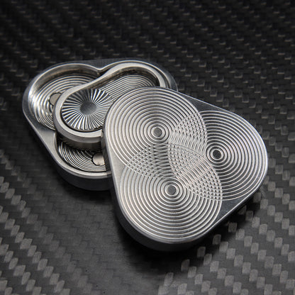 Stainless Steel Rotary Push Card Fidget Toy | Premium Desk Toy