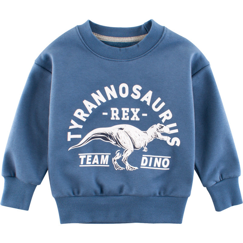 Children's Dinosaur Print Sweatshirt | Long Sleeve Cartoon Top