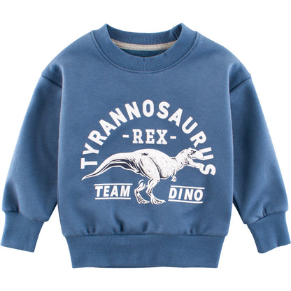 Children's Dinosaur Print Sweatshirt | Long Sleeve Cartoon Top