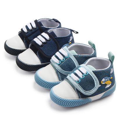 Baby Cartoon Canvas Walking Shoes | Anti-Slip First Walkers 11-13cm