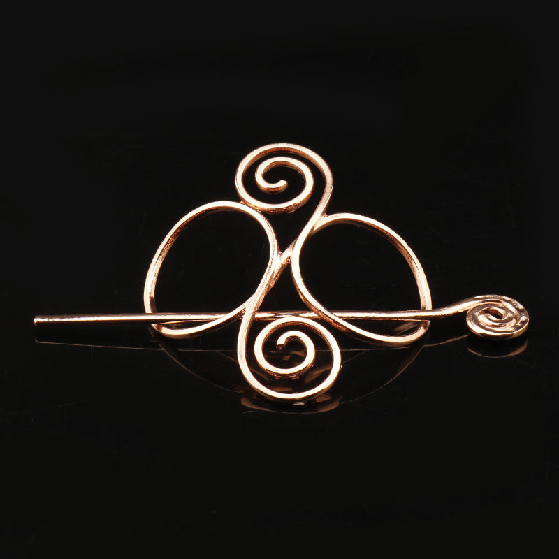 Retro Metal Sliding Hairpin – Electroplated Alloy | 6 Styles