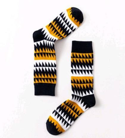 Men’s Novelty Jacquard Cotton Socks 10 Patterns Fireworks Christmas Tree