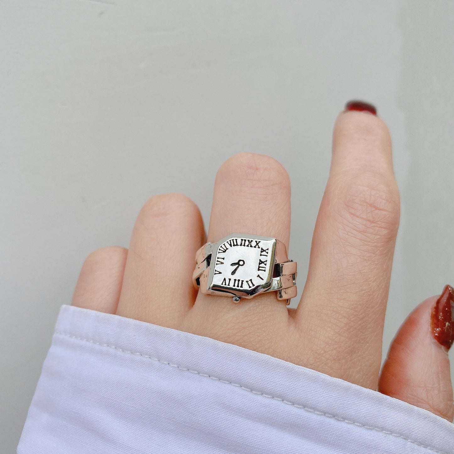Women's 925 Silver Adjustable Opening Ring – Vintage Elegant Band