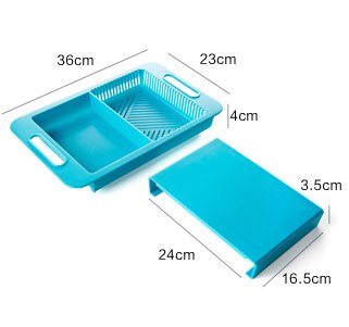 Multifunction Chopping Board with Drain Basket | Kitchen Prep Board