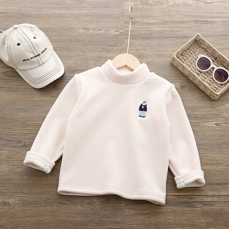 Kids Long Sleeve Base Layer Top – Soft Polyester Pullover