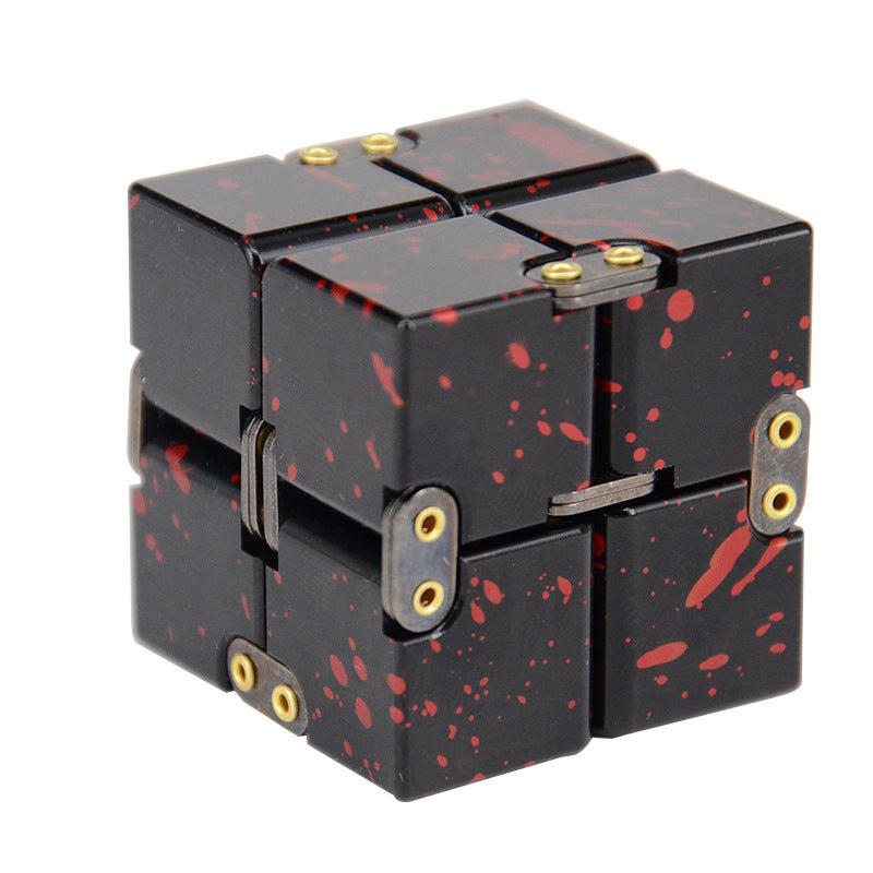 Premium Aluminium Alloy Infinite Cube Fidget Toy | Metal Desk Toy