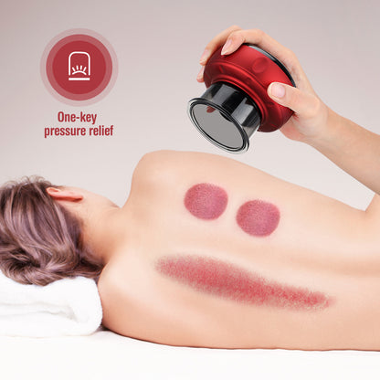 Electric Vacuum Cupping & Gua Sha Massager — Smart Breathing Therapy Device with Heat & Red Light